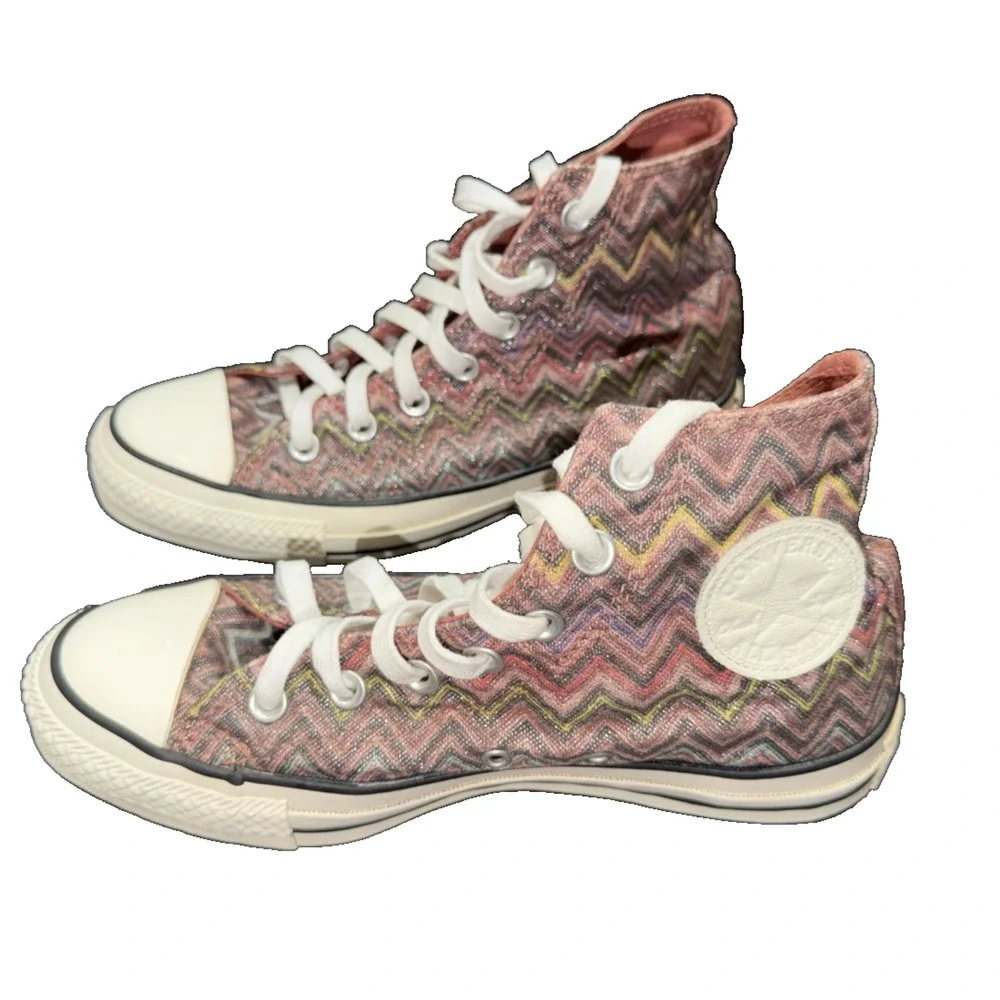 Converse x Missoni Chuck Taylor High Tops Women 7 Men 5 - Picture 3 of 8